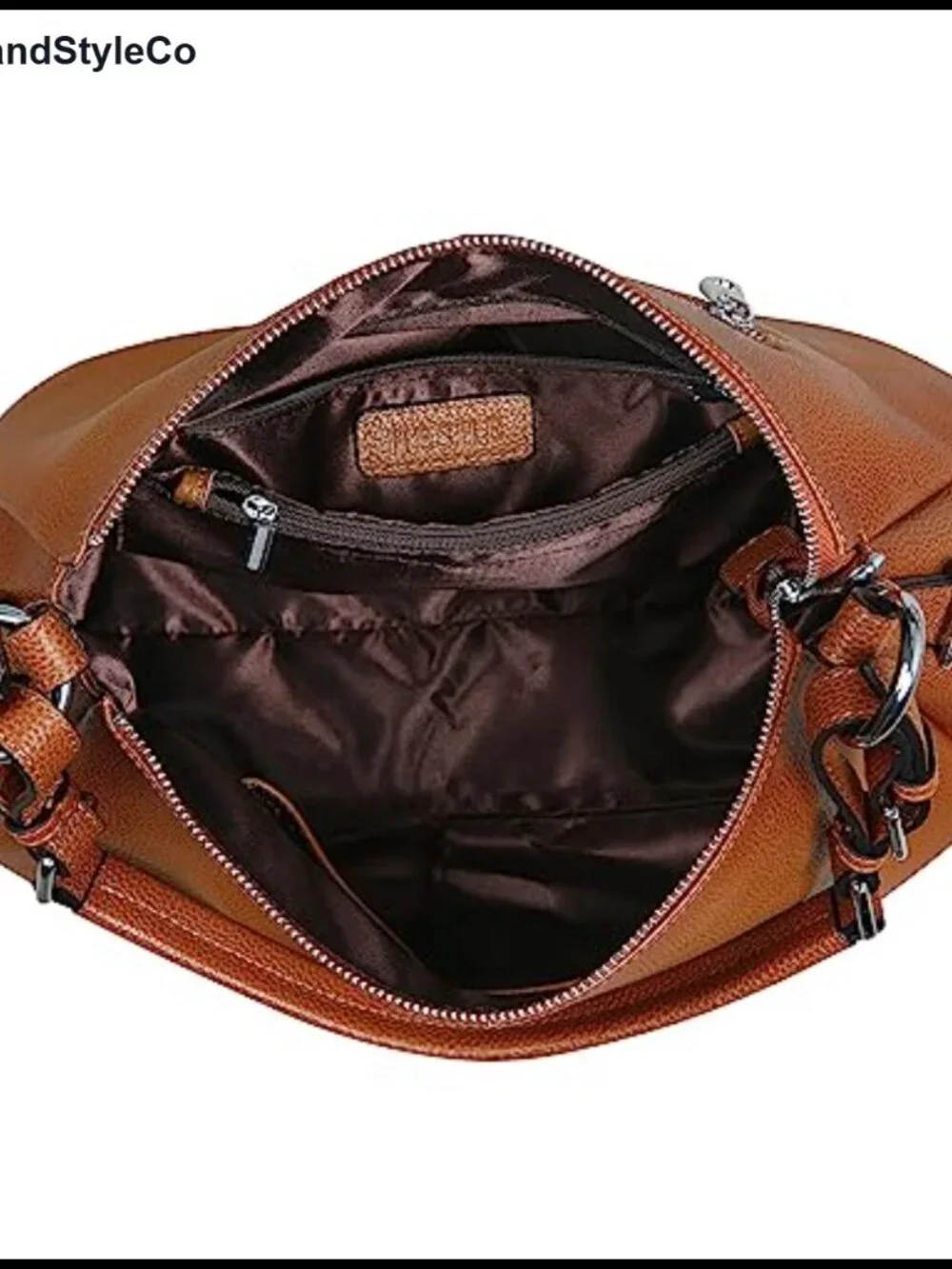Genuine Leather Hobo Shoulder Crossbody Tote Handbag